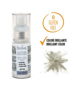 GLITTER PUMP SPRAY- ARGENTO – DECORA