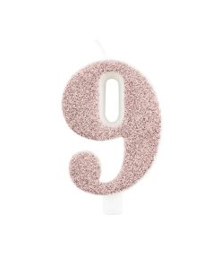 CANDELINA GLITTER N.9 ROSA